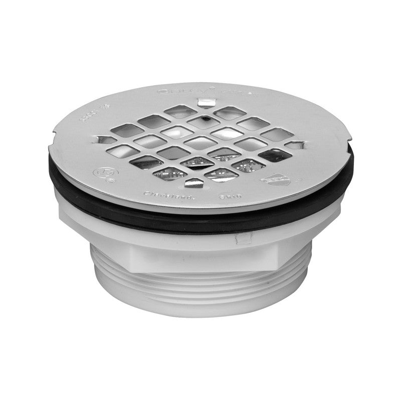 42099 - No-Caulk Shower Drain with Snap-In Stainless Steel Strainer