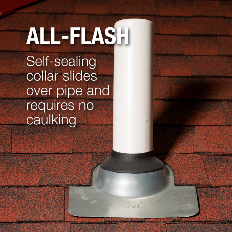 11866 - Galvanized No-Calk Roof Flashing - 3" Pipe