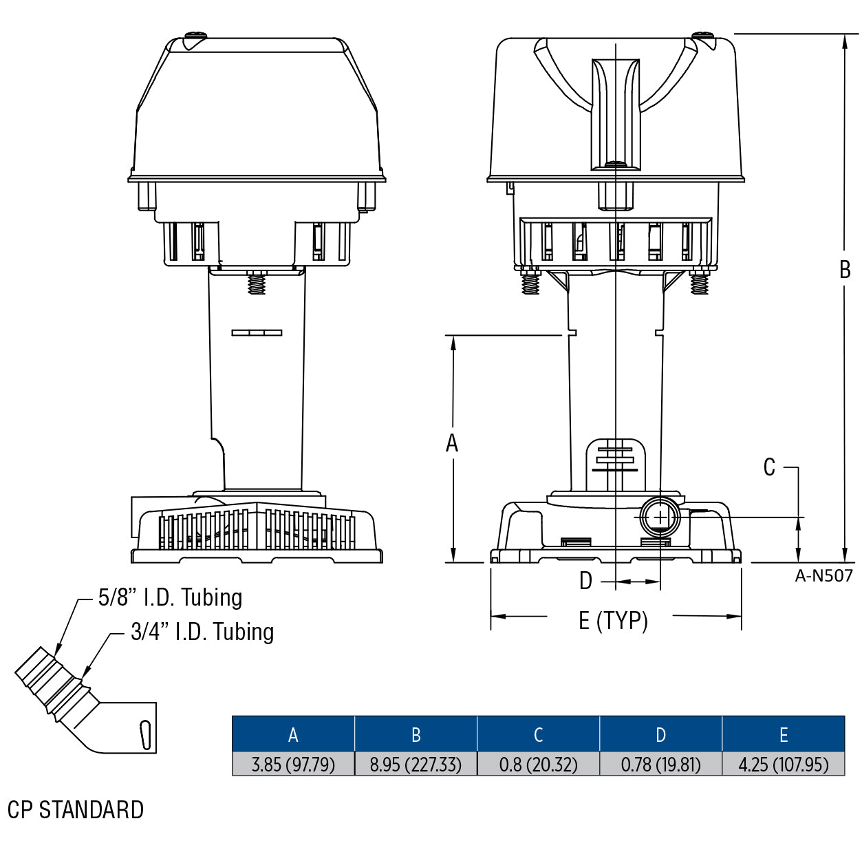CP1-115 - CP Series Evaporate Cooler Pump - 1/70 HP - 115V