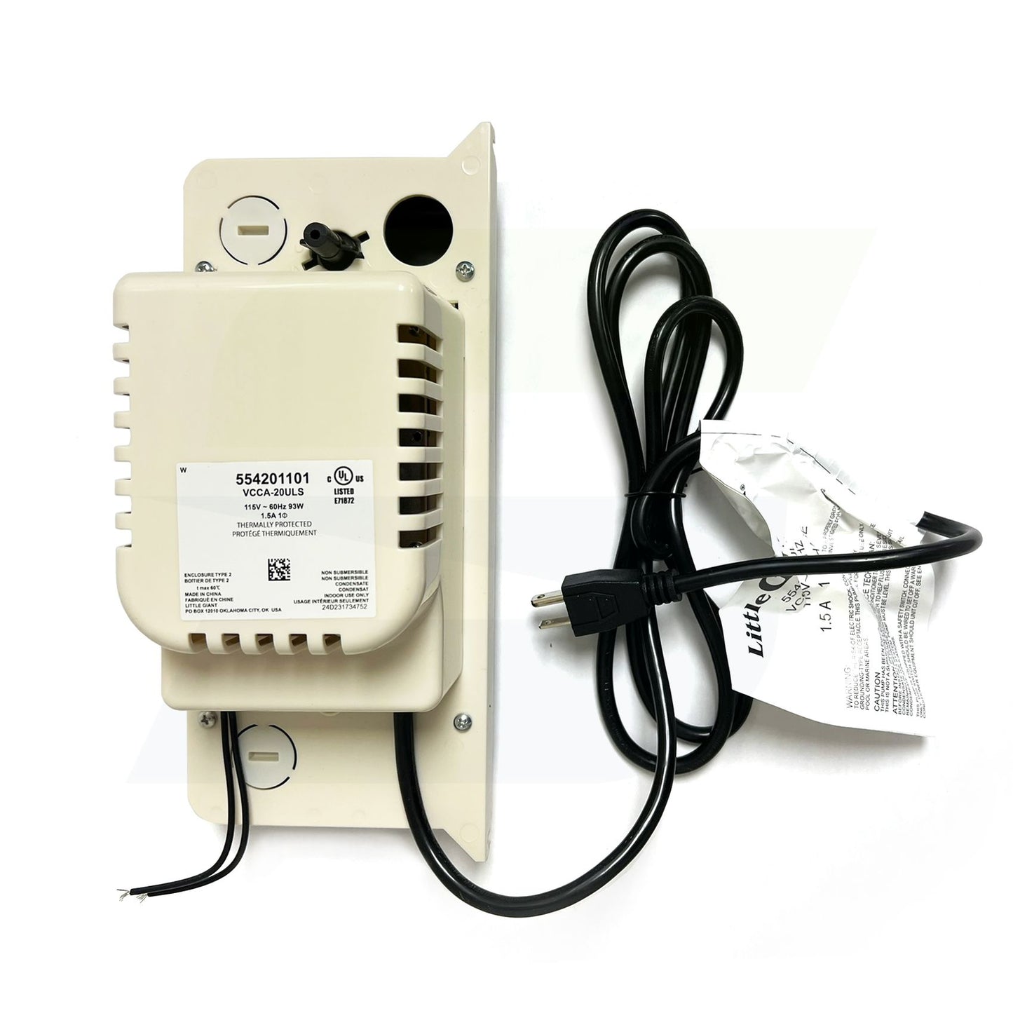 VCCA-20ULS - 80 GPH Low Profile Tank Condensate Removal Pump, 115V