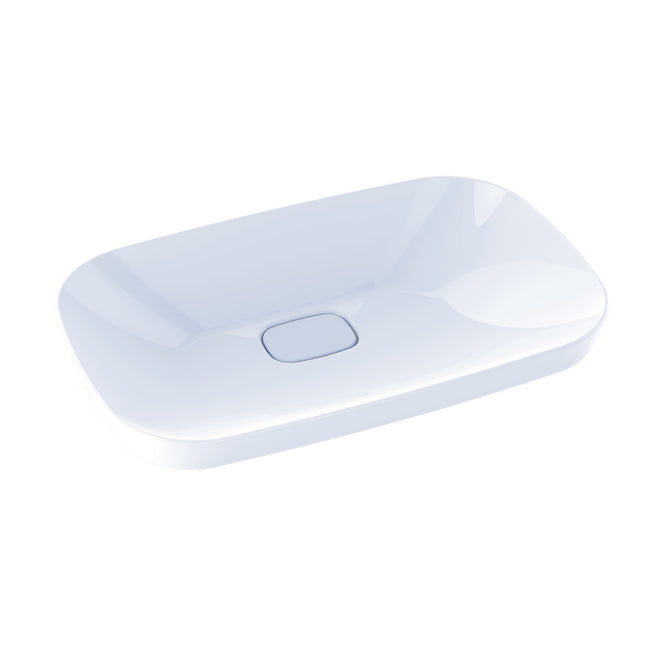 Neorest  Kiwami Rectangular Semi-Recessed Fireclay Vessel Bathroom Sink with CeFiONtect-Cotton White