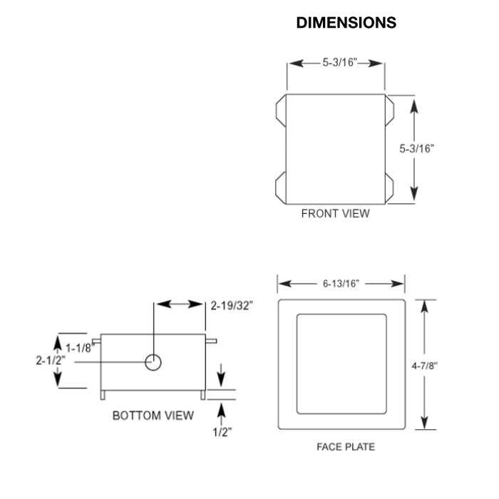 OB-824-LL - Plastic Ice Maker Outlet Box with Hammer Arrestor - 1/2" Uponor ProPex x 1/4" Compression