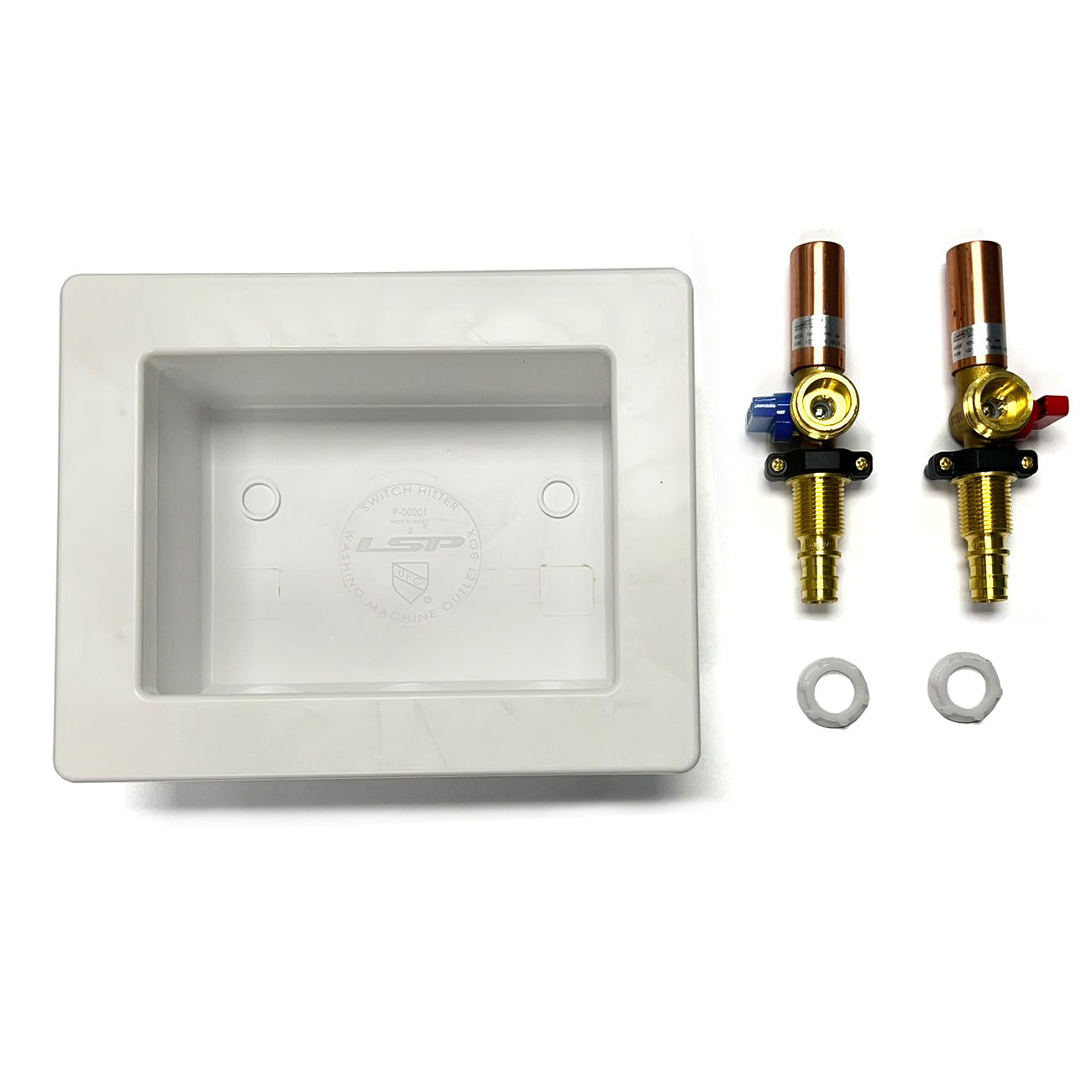 OB-217 - Plastic Switch Hitter Outlet Box with Uponor ProPEX Valves and Hammer Arrestors , Unassembled