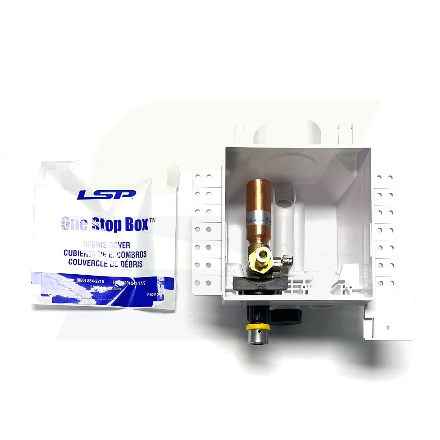 OBOS-215-RK - Ice Maker One Stop Box with Water Hammer Arrester - 1/2" Viega PEX x 1/4" Comp