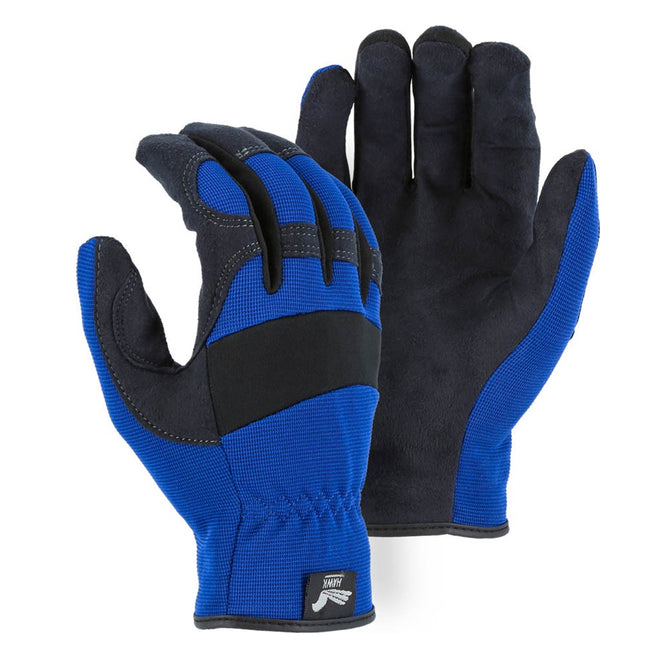 Majestic Glove 2136BL - Armor Skin Mechanics Glove with Knit Back