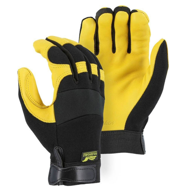 2150 - Golden Eagle Mechanics Glove with Deerskin Palm and Stretch Knit Back