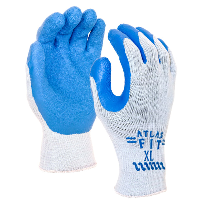 3385 L - ATLAS WRINKLED LATEX PALM COATED GLOVE L WITH COTTON/POLY SEAMLESS KNIT LINE
