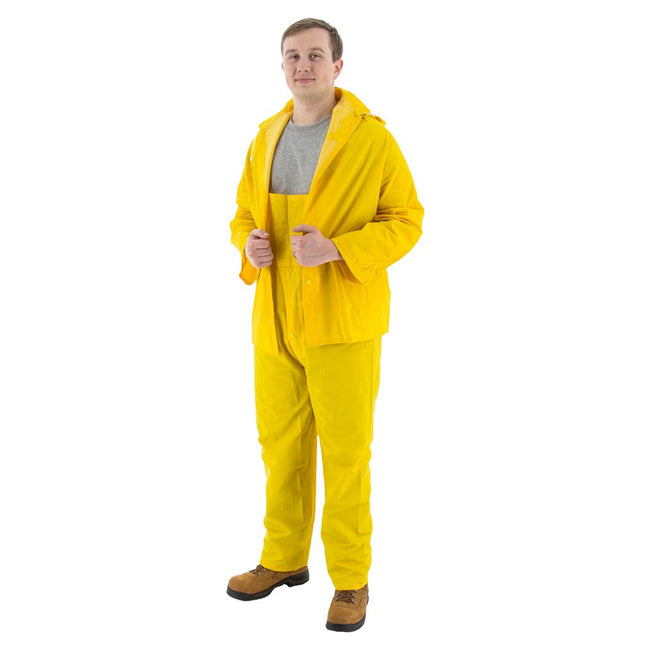 7007/L - 3-Piece Hooded Waterproof Rain Suit- Large