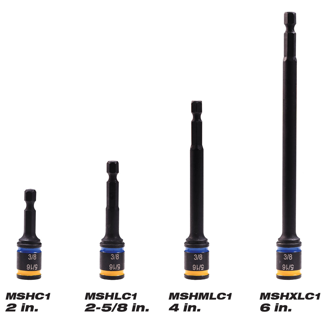 MSHXLC1 - C-RHEX Cleanable, Reversible Magnetic Hex Drivers, 5/16" and 3/8", 6" Length