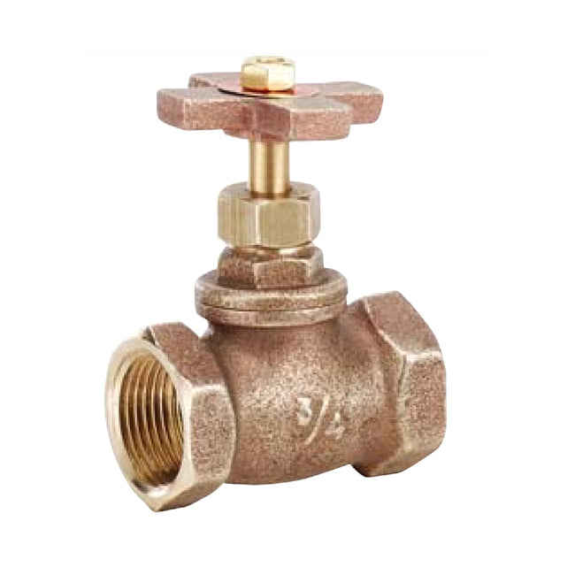 201X03 - 1/2" Brass Stop Valve with Cross Handle, IPS Connection