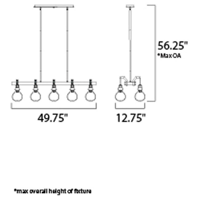 Maxim 39698CLDSN - Kinetic LED 10 Light 50" Chandelier