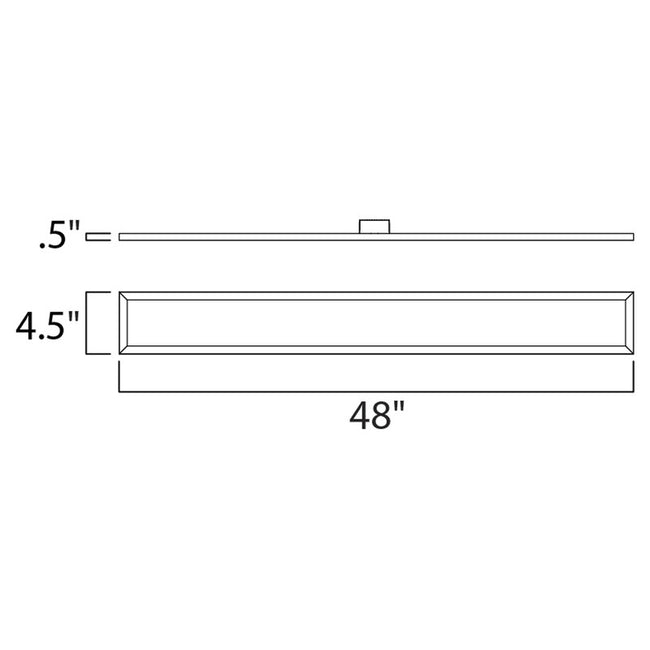 Maxim 57746WTWT - Wafer 1 Light 48" Linear LED Flushmount - 3000K