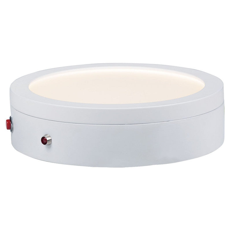 Maxim 57784WTWT - Wafer 1 Light 7" Round LED Flush Mount w/ Emergency Backup - 3000K