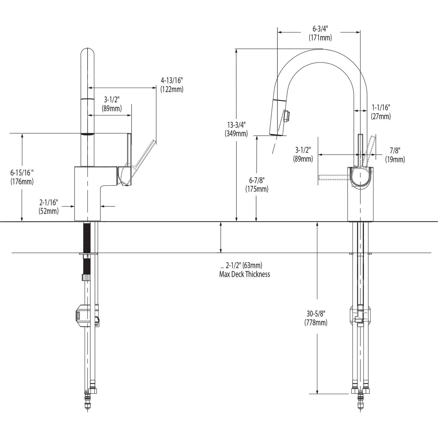 Align One-Handle High Arc Pulldown Bar Faucet
