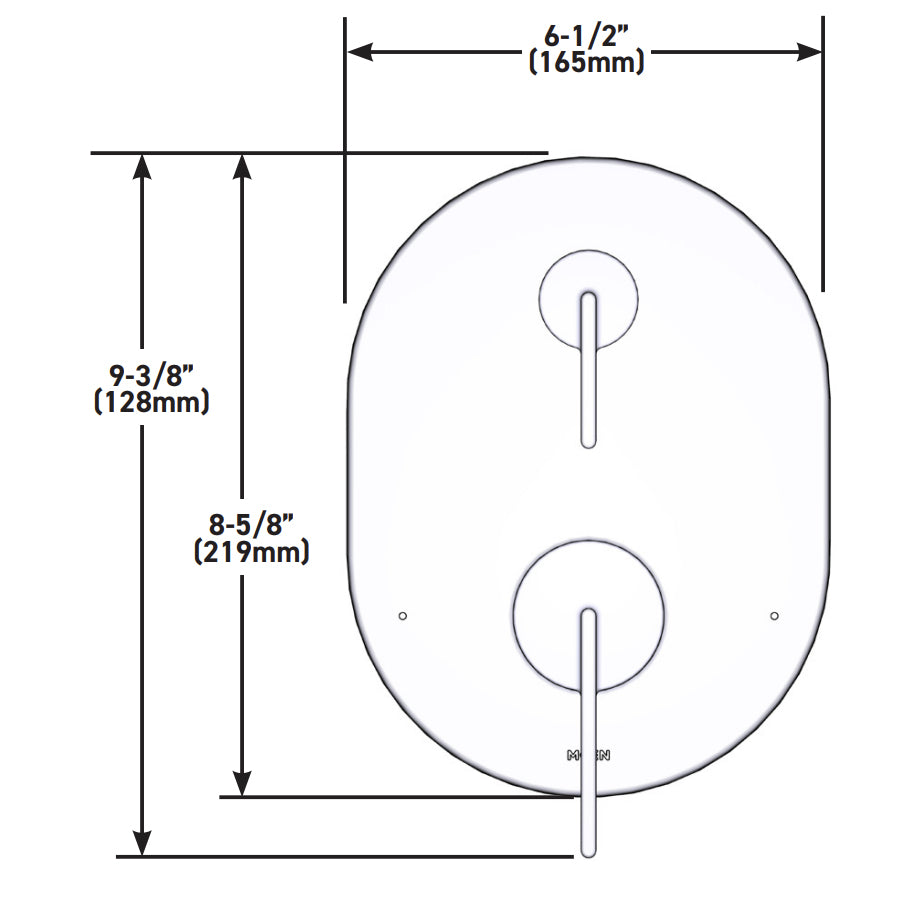 UT3331 - Cia Matte Black M-CORE With Transfer M-CORE Transfer Valve Trim