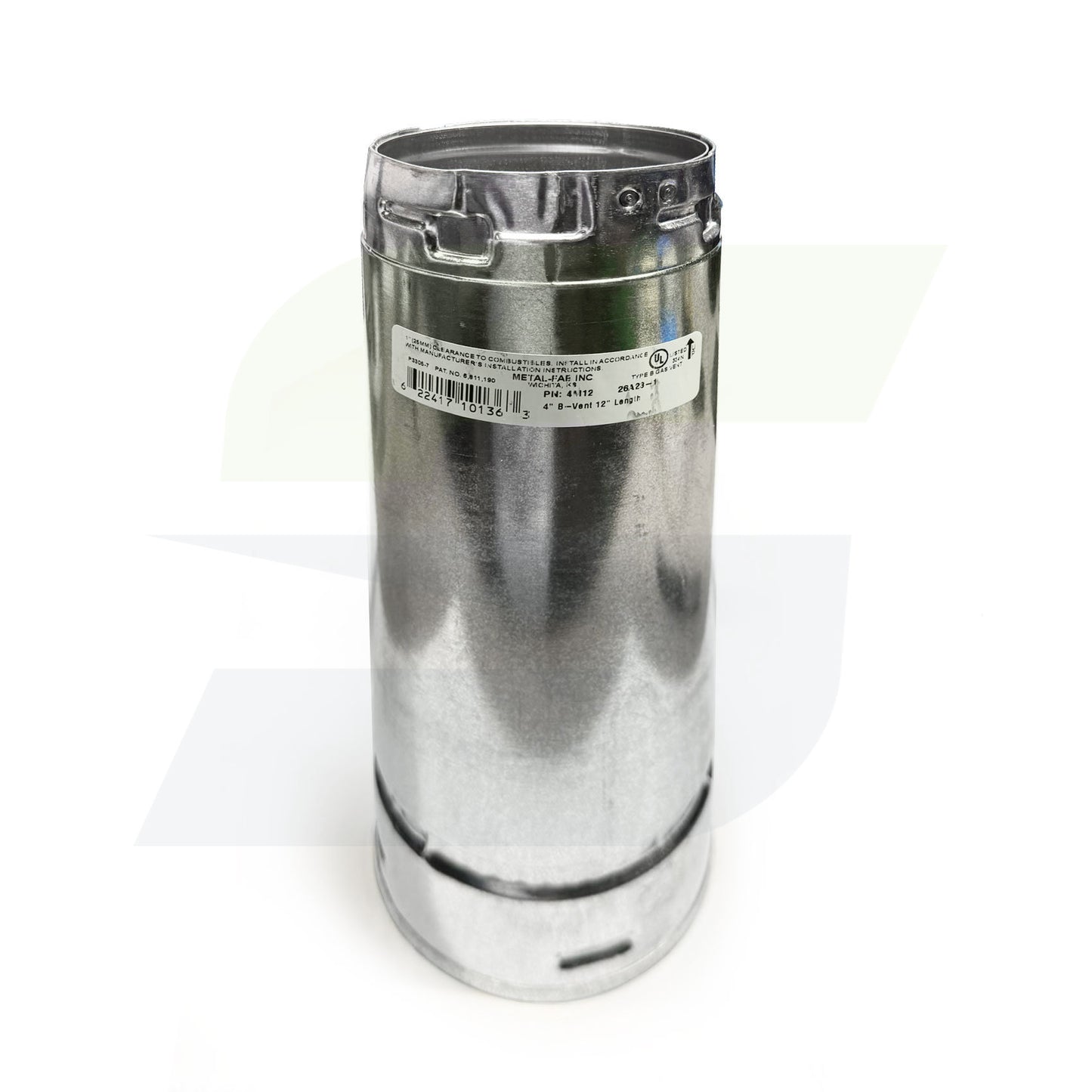 4M12 - Type-B Gas Vent Round Pipe - 4" X 12"
