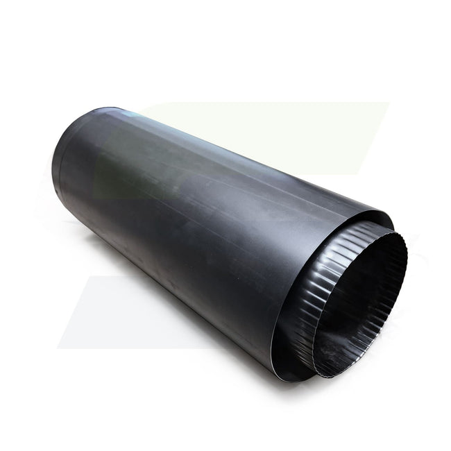 6DWB18A - 6" x 6" to 16" Black Double Wall Adjustable Stove Pipe