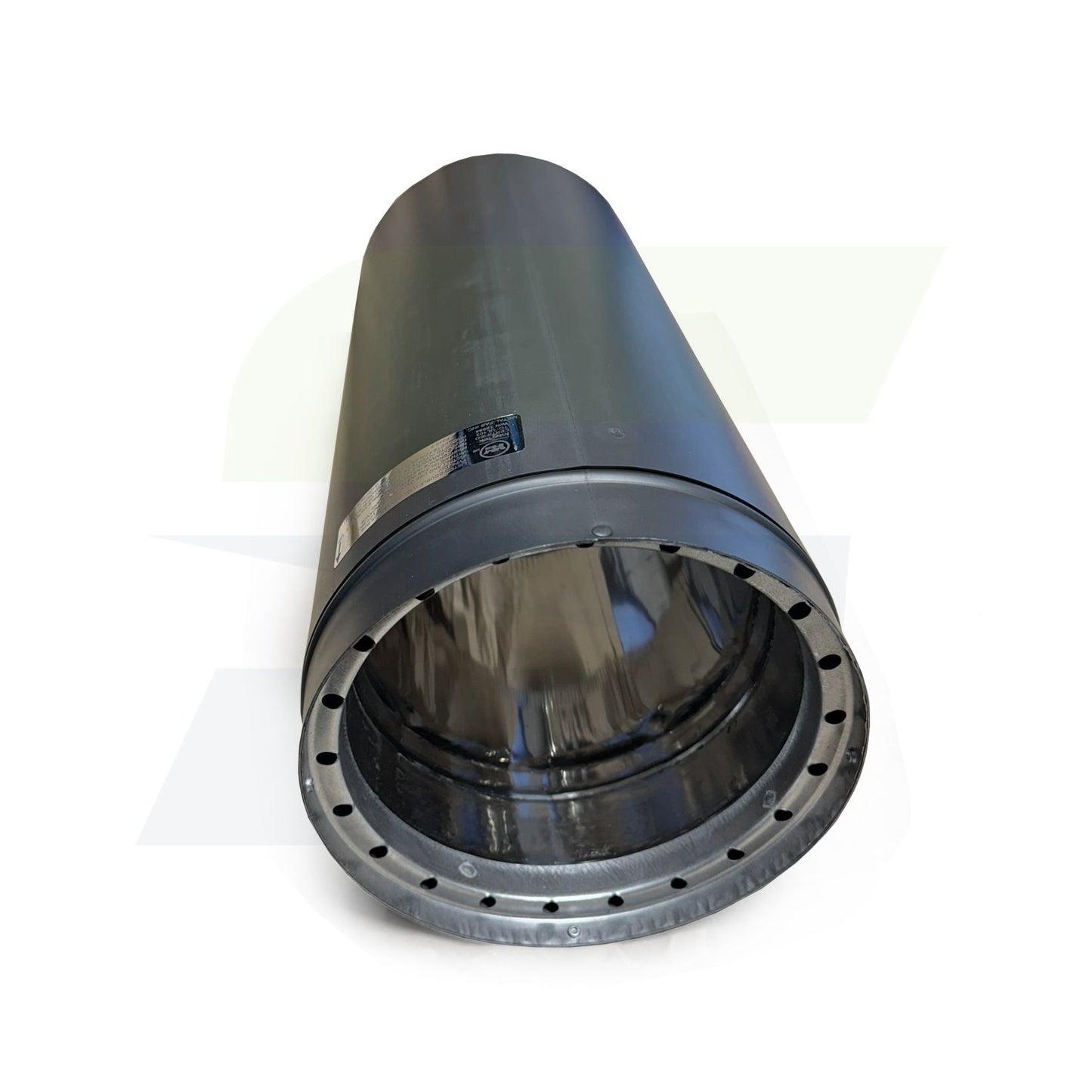6DWB18A - 6" x 6" to 16" Black Double Wall Adjustable Stove Pipe