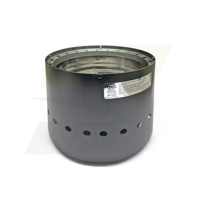 6DWBA - 6" Black Double Wall Stove Pipe Adapter