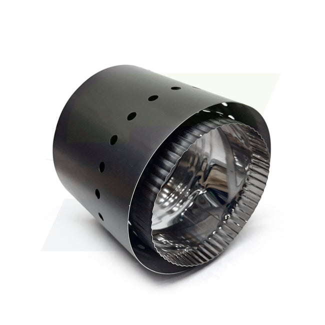 6DWBA - 6" Black Double Wall Stove Pipe Adapter