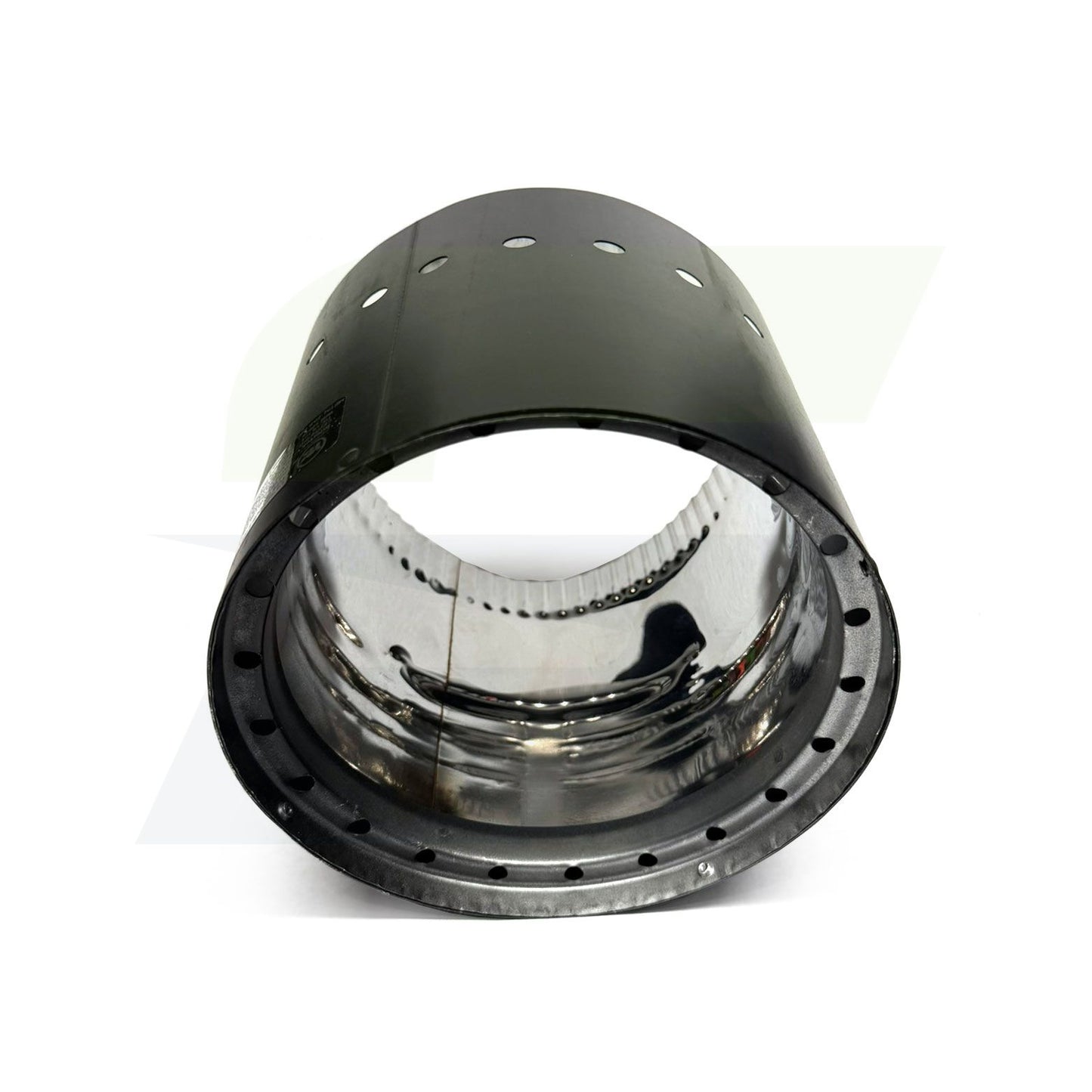 6DWBA - 6" Black Double Wall Stove Pipe Adapter