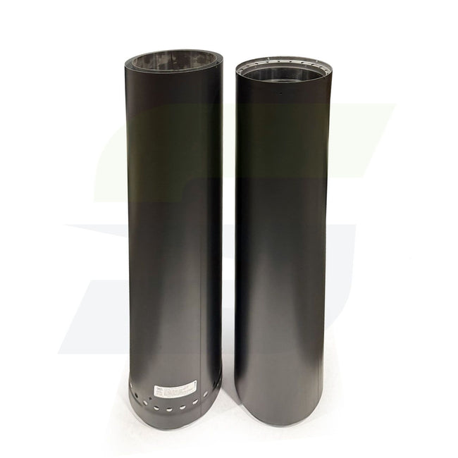 6DWBTL66 - 6" x 66" Telescoping Black Double Wall Stove Pipe