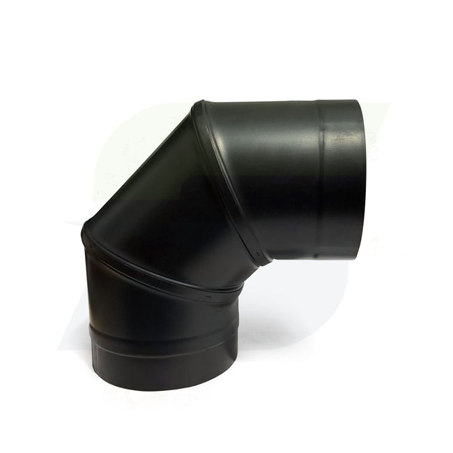 6SW90 - 6" Single Wall Black Stove Pipe 90 Degree Elbow
