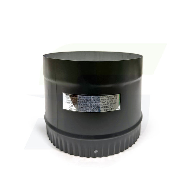 6SWA1 - 6" Black Single Wall Stove Top Adapter