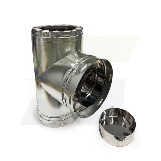 6TGGT - 6" Temp Guard Chimney Pipe Tee with Cap