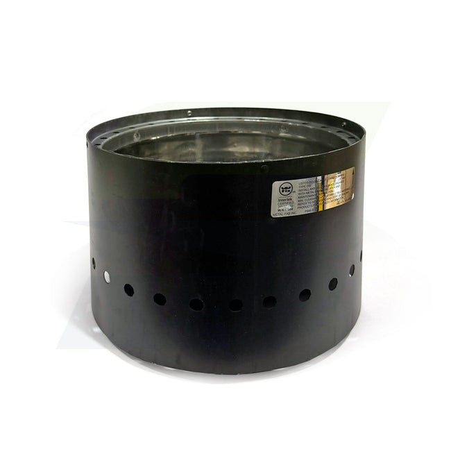8DWBA - 8" Black Double Wall Stove Top Adapter