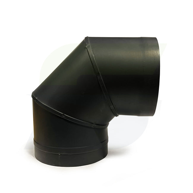 8SW90 - 8" Single Wall Black Stove Pipe 90 Degree Elbow