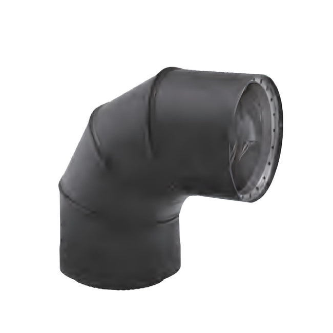 6DWB90 - 6" Black Double Wall 90 Degree Elbow