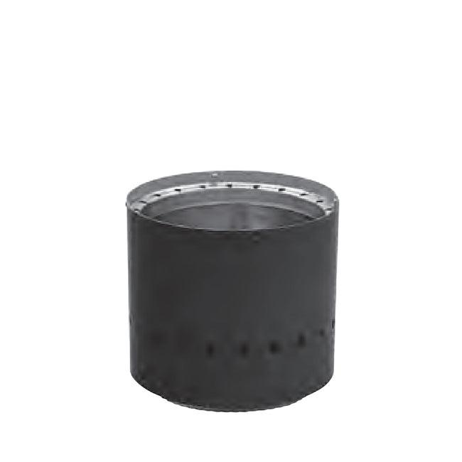 6DWBA - 6" Black Double Wall Stove Pipe Adapter