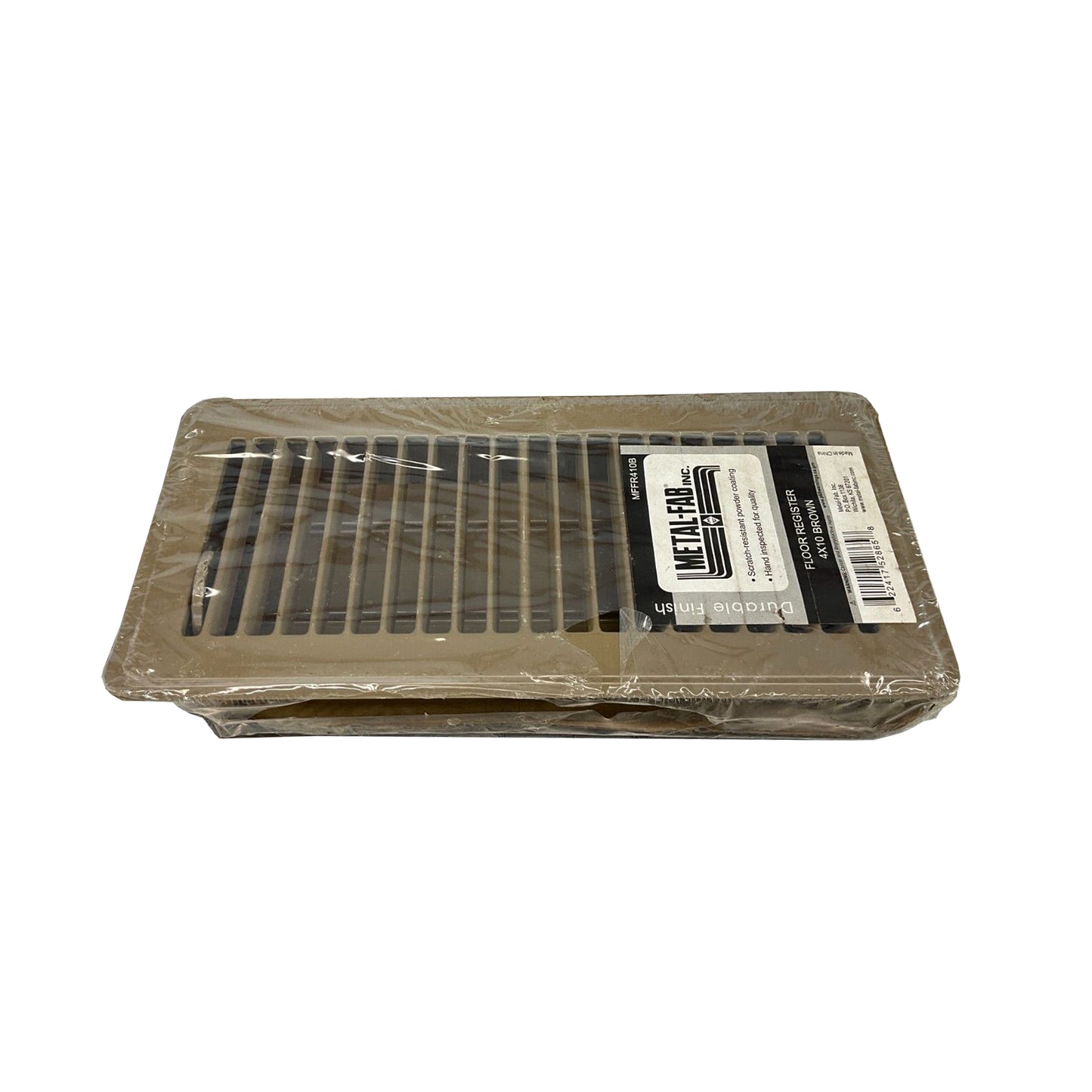 MFFR410B - 10" x 4" Stamped Floor Register - Brown