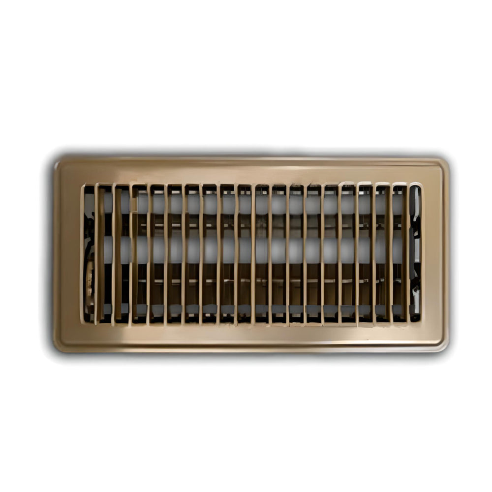MFFR410B - 10" x 4" Stamped Floor Register - Brown