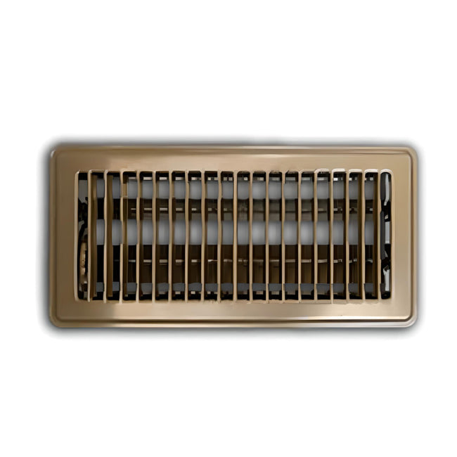 MFFR410B - 10" x 4" Stamped Floor Register - Brown