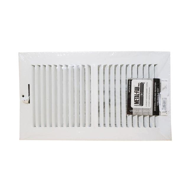 MFSCR126W2 - 12" x 6" 2-Way Sidewall / Ceiling Register - White