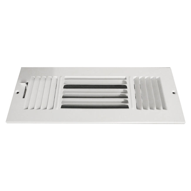 MFSCR146W3 - 14" x 6" 3-Way Sidewall / Ceiling Register - White