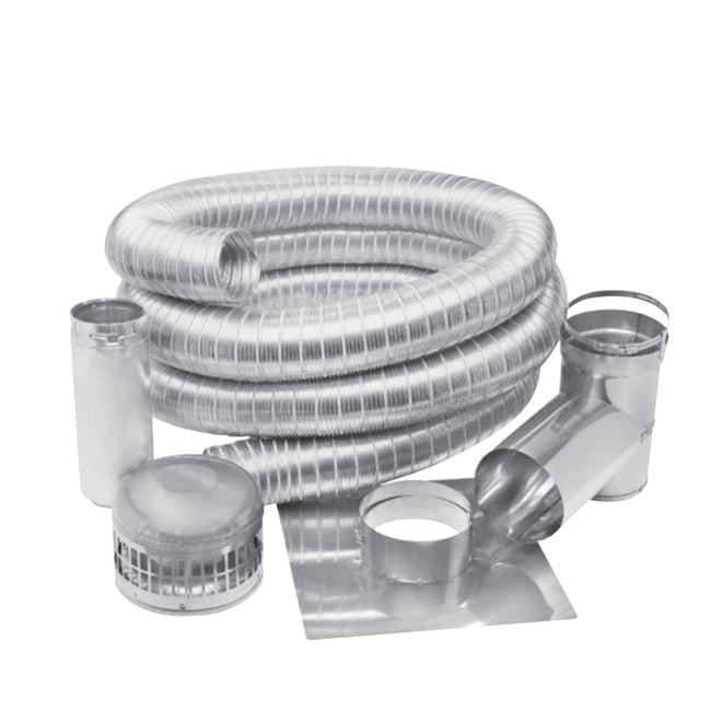 SLK0425T - Flexible Stainless Steel Chimney Liner Kit - 4" x 25'