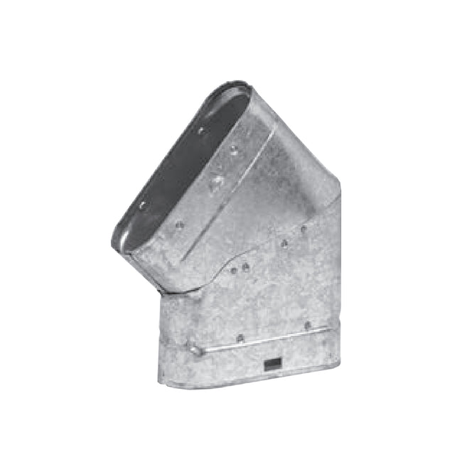 4MO45F - Type-B Gas Vent Oval 45 Degree Flat Fixed Angle - 4"