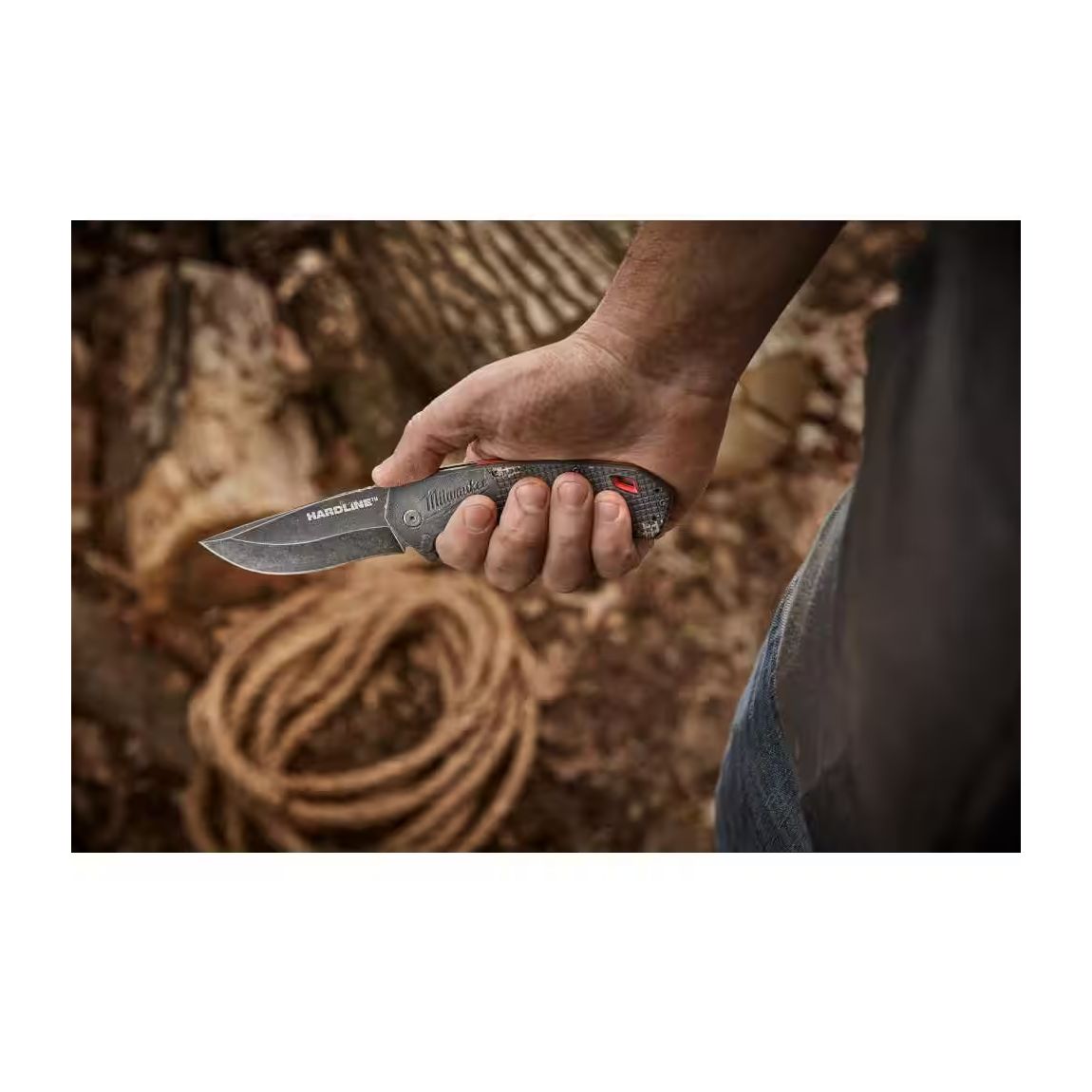 48-22-1999 - 3.5" HARDLINE Smooth Blade Pocket Knife