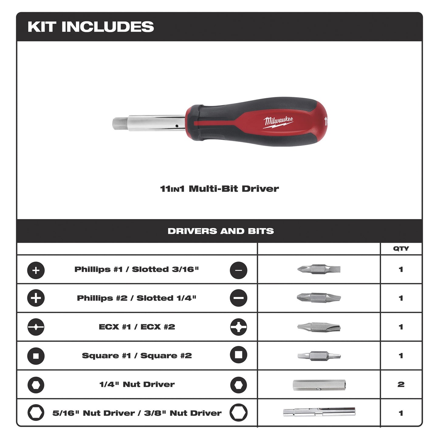 48-22-2760 - 11-in- 1 Screwdriver with ECX