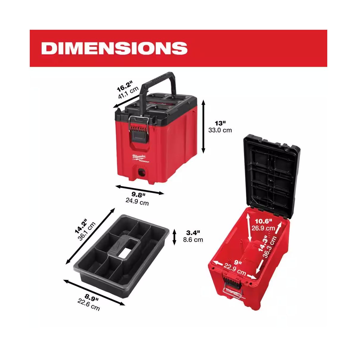 Milwaukee 48-22-8422 PACKOUT Compact Tool Box – SupplyStop.com