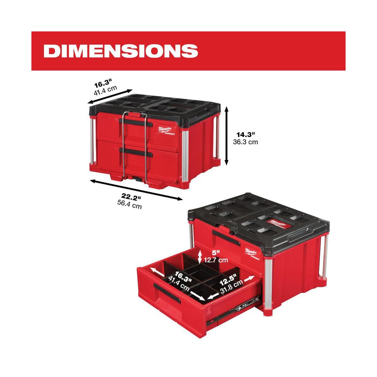 48-22-8442 - PACKOUT 2-Drawer Tool Box