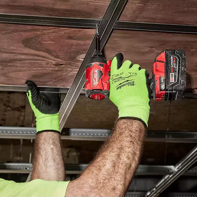 High Visibility Cut Level 3 Polyurethane Dipped Gloves