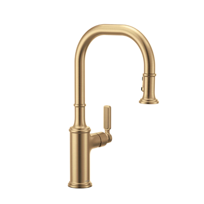 7770BZG - Smyth One-Handle High Arc Pulldown Kitchen Faucet - Bronzed Gold