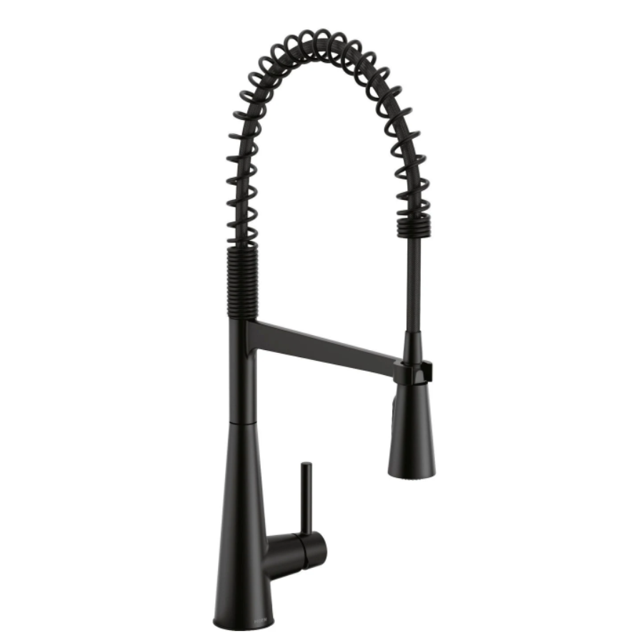 5925BL - Sleek One-Handle Pulldown Kitchen Faucet - Matte Black