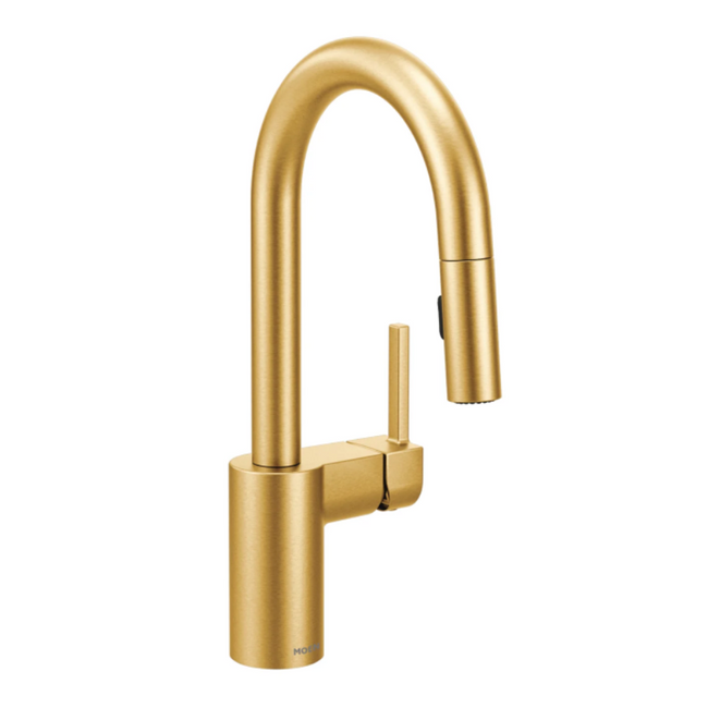 5965BG - Align One-Handle High Arc Pulldown Bar Faucet - Brushed Gold