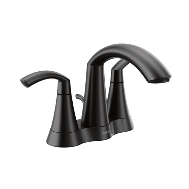 6172BL - Glyde Two-Handle High Arc Bathroom Faucet - Matte Black