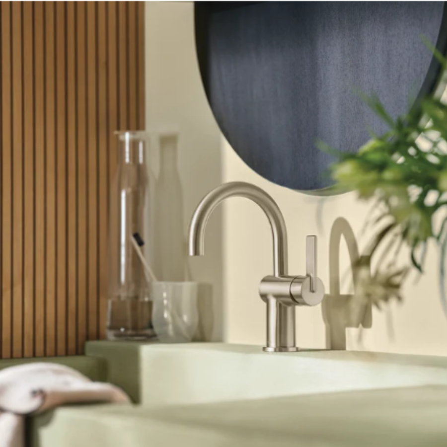 6221BN - Cia One-Handle High Arc Bathroom Faucet - Brushed Nickel